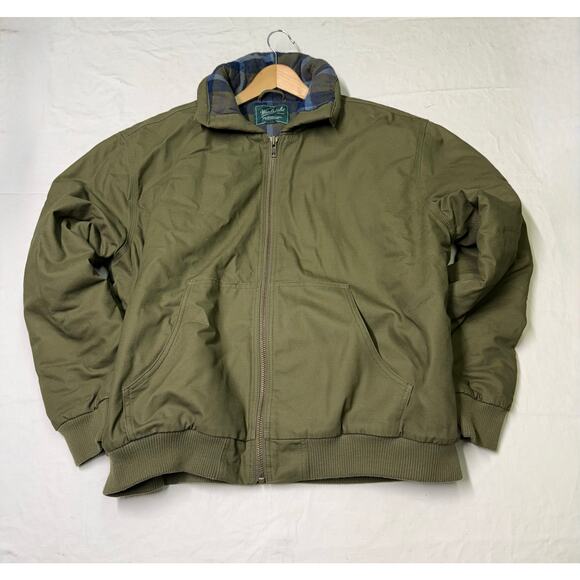 Woolrich Other - Woolrich  jacket flannel lined Hooded Canvas  Men’s size XL Full Zipper